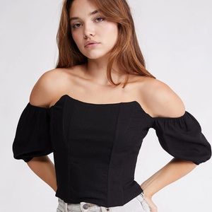 Pacsun LA hearts Short Sleeve Longline Crop Top